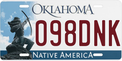 OK license plate 098DNK