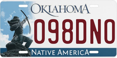 OK license plate 098DNO