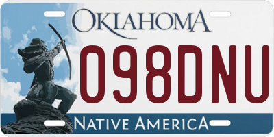 OK license plate 098DNU