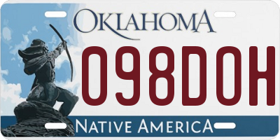 OK license plate 098DOH