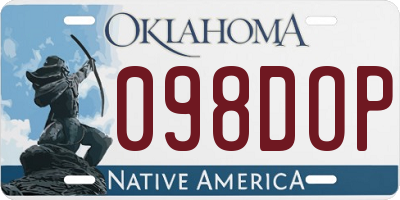 OK license plate 098DOP