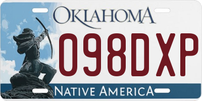 OK license plate 098DXP