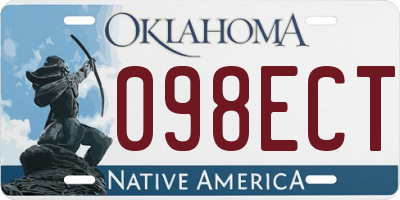 OK license plate 098ECT