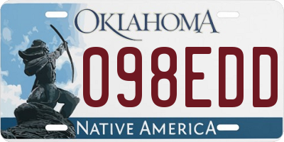 OK license plate 098EDD