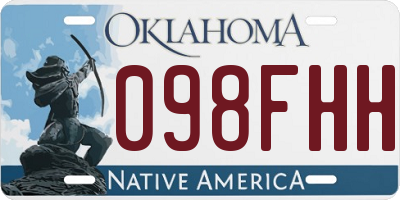 OK license plate 098FHH