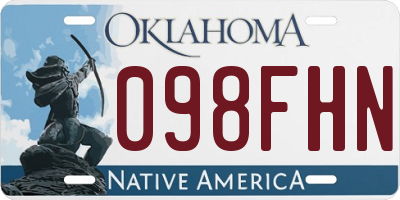 OK license plate 098FHN