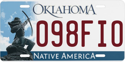 OK license plate 098FIO