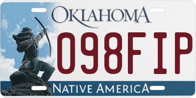 OK license plate 098FIP