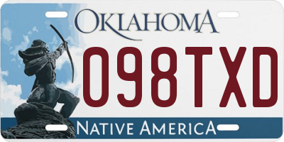 OK license plate 098TXD