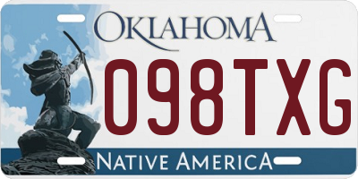 OK license plate 098TXG