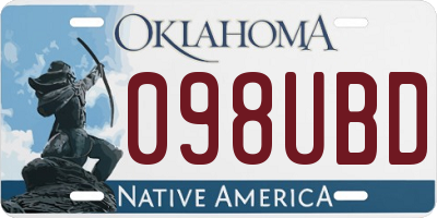 OK license plate 098UBD