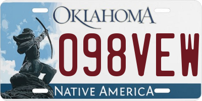 OK license plate 098VEW