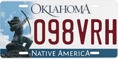 OK license plate 098VRH