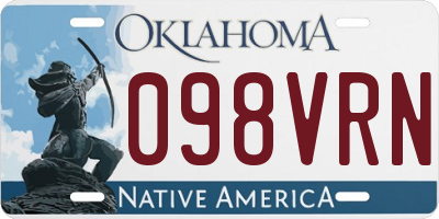 OK license plate 098VRN