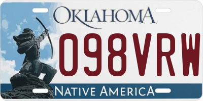 OK license plate 098VRW
