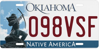 OK license plate 098VSF