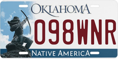 OK license plate 098WNR