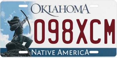 OK license plate 098XCM
