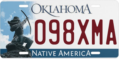 OK license plate 098XMA