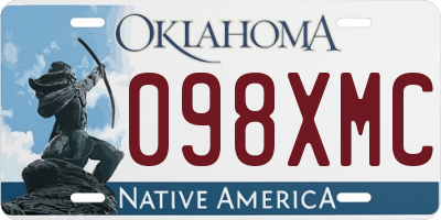 OK license plate 098XMC
