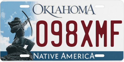 OK license plate 098XMF