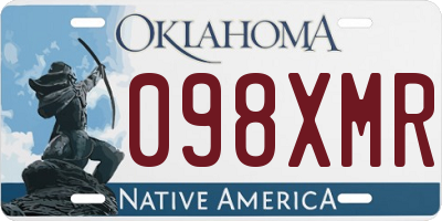 OK license plate 098XMR