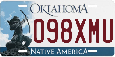 OK license plate 098XMU