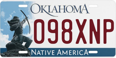 OK license plate 098XNP
