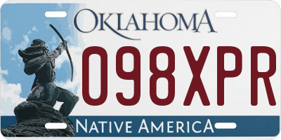 OK license plate 098XPR