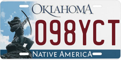 OK license plate 098YCT