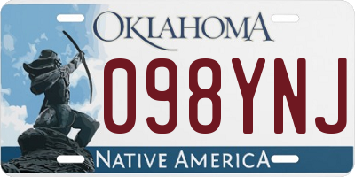 OK license plate 098YNJ