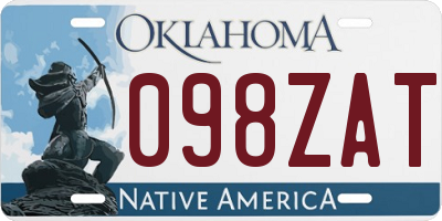 OK license plate 098ZAT
