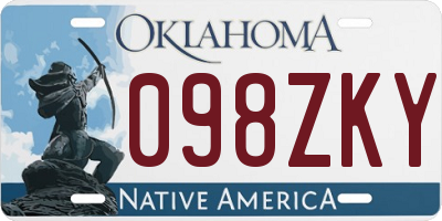 OK license plate 098ZKY