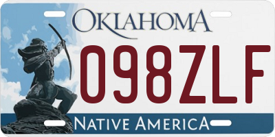 OK license plate 098ZLF