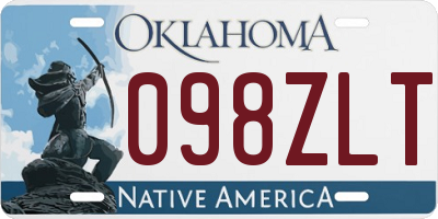 OK license plate 098ZLT