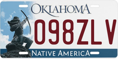 OK license plate 098ZLV