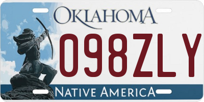 OK license plate 098ZLY