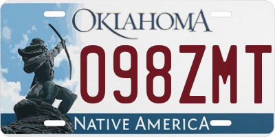 OK license plate 098ZMT
