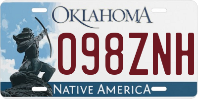 OK license plate 098ZNH