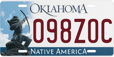OK license plate 098ZOC