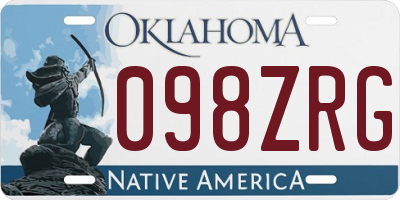 OK license plate 098ZRG