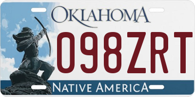 OK license plate 098ZRT