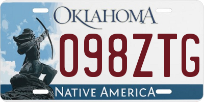 OK license plate 098ZTG