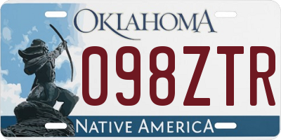 OK license plate 098ZTR