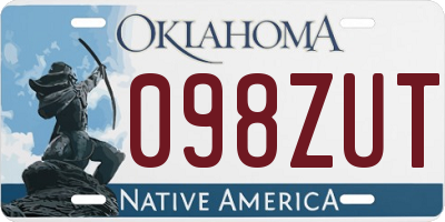 OK license plate 098ZUT