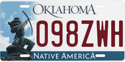 OK license plate 098ZWH