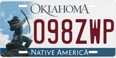 OK license plate 098ZWP