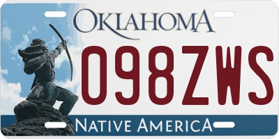 OK license plate 098ZWS