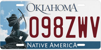 OK license plate 098ZWV
