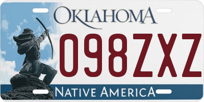 OK license plate 098ZXZ